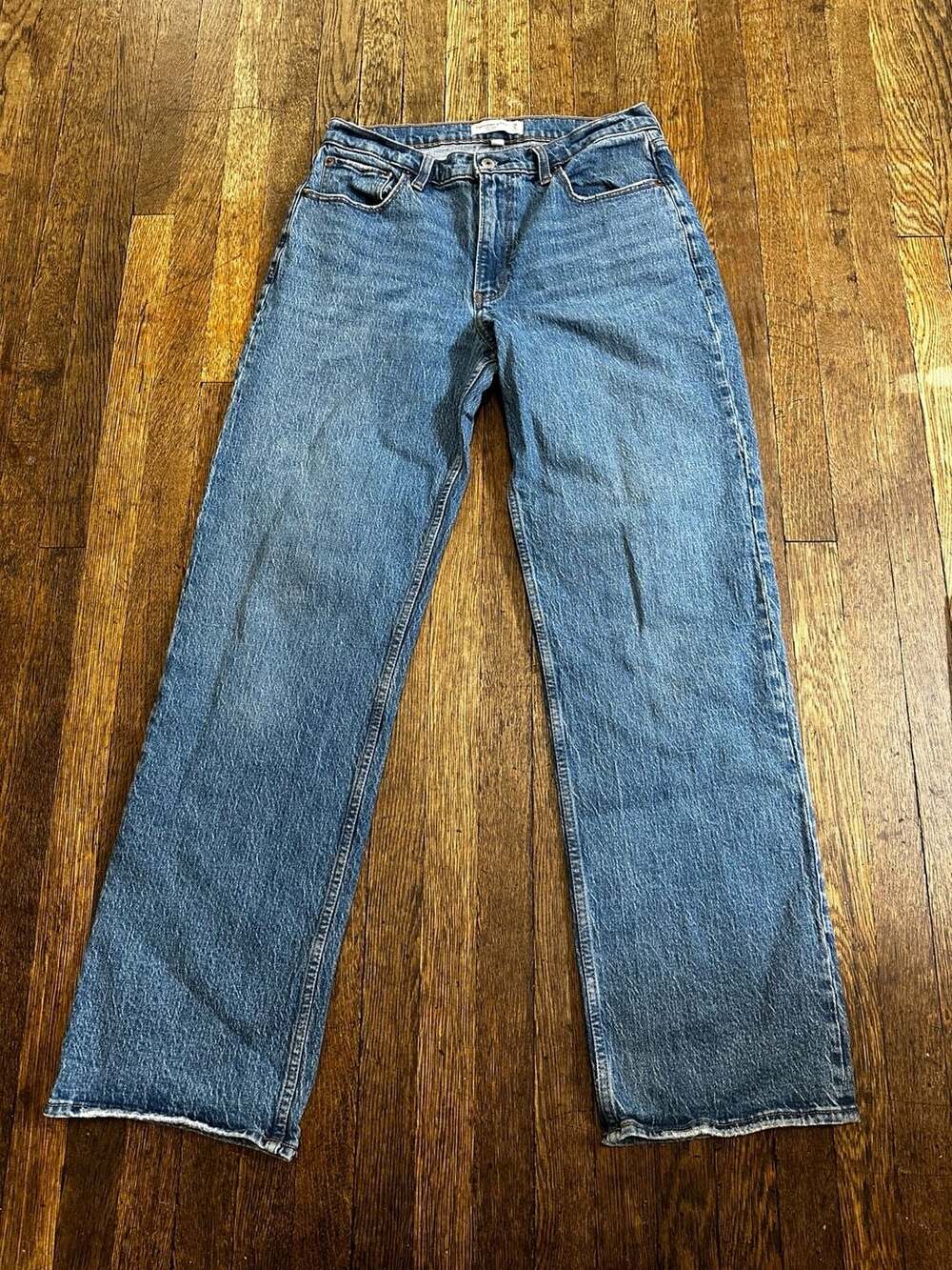 Abercrombie & Fitch Curve Love The Baggy Low Rise Jeans Size 28L
